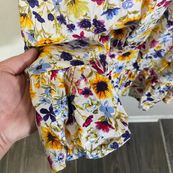 Old Navy Colorful Sunflower Ruffled Tiered Cami Sundress with Pockets  Sz L - Picture 5 of 15